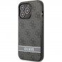 Guess 4G Stripe kryt pre iPhone 13 Pro Max - sivý