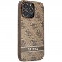 Guess 4G Stripe kryt pre iPhone 13 Pro Max - hnedý