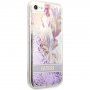 Guess Liquid Glitter Flower kryt pre iPhone 7 / 8 / SE (2020/2022) - fialový