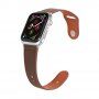 Kožený remienok s kolíčkovým zapínaním pre Apple Watch 42mm / 41mm / 40mm / 38mm - hnedý