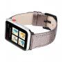 Metalický kožený remienok pre Apple Watch 45 mm / 44 mm / 42 mm - hnedý