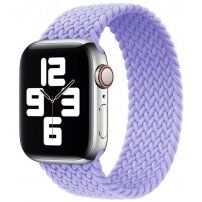 Nylonový remienok s vrkočovým vzorom pre Apple Watch 42mm / 41mm / 40mm / 38mm - S - fialový