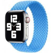 Nylonový remienok s vrkočovým vzorom pre Apple Watch 42mm / 41mm / 40mm / 38mm - S - nebesky modrý