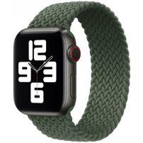 Nylonový remienok s vrkočovým vzorom pre Apple Watch 42mm / 41mm / 40mm / 38mm - XS - olivový