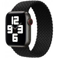 Nylonový remienok s vrkočovým vzorom pre Apple Watch 42mm / 41mm / 40mm / 38mm - XS - čierny