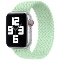 Nylonový remienok s vrkočovým vzorom pre Apple Watch 42mm / 41mm / 40mm / 38mm - XS - zelený