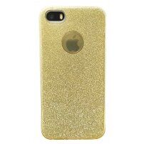 Trblietavý kryt pre iPhone 5 / 5S / SE (2016) - zlatý