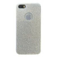 Trblietavý kryt pre iPhone 5 / 5S / SE (2016) - strieborný