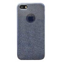 Trblietavý kryt pre iPhone 5 / 5S / SE (2016) - tmavosivý