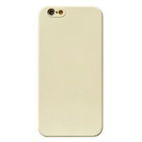 Silikónový ochranný kryt s rovnými hranami pre iPhone 6 / 6S - béžový
