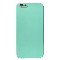 Silikónový ochranný kryt s rovnými hranami pre iPhone 6 / 6S - svetlomodrý