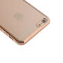 Transparentný kryt so zlatým okrajom pre Apple iPhone 6 / 6S