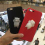 Ochranný kryt s 3D mačkou pre Apple iPhone 6 / 6S – čierny