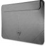 Guess Saffiano Triangle Metal Logo obálka pre iPad Pro 12,9" / MacBook do 14" - strieborná