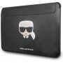 Karl Lagerfeld Head Embossed obálka pre MacBook do 16" - čierna
