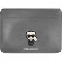Karl Lagerfeld Saffiano Ikonik obálka pre MacBook do 16" - strieborná