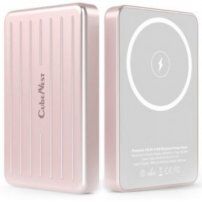 CubeNest S1B0 magnetická bezdrôtová powerbanka s portom USB-C - 5 000 mAh - ružová