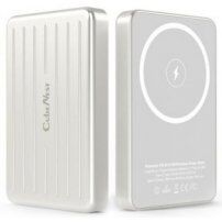 CubeNest S1B0 magnetická bezdrôtová powerbanka s portom USB-C - 5 000 mAh - strieborná