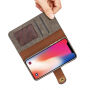 2v1 štýlové odnímateľné flipové puzdro pre Apple iPhone XS / iPhone X – sivé