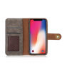2v1 štýlové odnímateľné flipové puzdro pre Apple iPhone XS / iPhone X – sivé