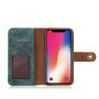 2v1 štýlové odnímateľné flipové puzdro pre Apple iPhone XS / iPhone X – zelené