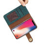 2v1 štýlové odnímateľné flipové puzdro pre Apple iPhone XS / iPhone X – modré