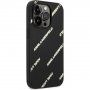 Karl Lagerfeld Grained Leather Logomania kryt pre iPhone 14 Pro Max - čierny