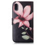 2v1 ochranné odnímateľné flipové puzdro pre Apple iPhone XS / iPhone X – magnólia