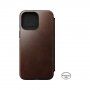Nomad Leather Folio flipové puzdro s MagSafe pre iPhone 14 Pro Max - hnedé