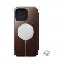 Nomad Leather Folio flipové puzdro s MagSafe pre iPhone 14 Pro Max - hnedé