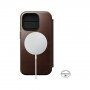 Nomad Leather Folio flipové puzdro s MagSafe pre iPhone 14 Pro - hnedé