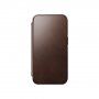 Nomad Leather Folio flipové puzdro s MagSafe pre iPhone 14 Pro - hnedé