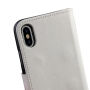 2v1 ochranné odnímateľné flipové puzdro pre Apple iPhone XS / iPhone X – biele