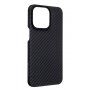 Tactical Aramid kryt so vzorom karbónových vlákien a MagSafe pre iPhone 14 Pro - čierny