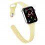 Tenký silikónový remienok pre Apple Watch 41 mm / 40 mm / 38 mm - žltý