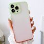 Transparentný kryt s dvojfarebným rámčekom pre iPhone 11 - červeno-zelený