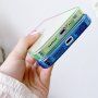 Transparentný kryt s dvojfarebným rámčekom pre iPhone 13 Pro Max - modro-ružový