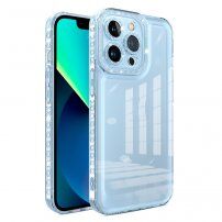 Transparentný kryt s diamantovým efektom pre iPhone 11 Pro Max - modrý