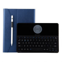Puzdro s klávesnicou s bezdrôtovým nabíjaním pre iPad 9,7" (2017/2018) / Pro 9,7" / Air 1 / 2 – tmavomodré