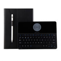 Puzdro s klávesnicou s bezdrôtovým nabíjaním pre iPad 9,7" (2017/2018) / Pro 9,7" / Air 1 / 2 – čierné