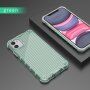 Odolný lesklý kryt s vertikálnou mriežkou pre iPhone 11 Pro Max - zelený