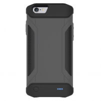 Odolný ochranný kryt s externou batériou 4000 mAh pre iPhone SE (2020/2022) / 8 / 7 / 6S / 6 – sivý