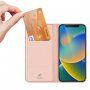 DUX DUCIS flipové puzdro pre iPhone 14 - ružovo-zlaté