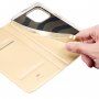 DUX DUCIS flipové puzdro pre iPhone 14 Pro - zlaté