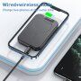 Usams MagSafe bezdrôtová powerbanka s portom USB-C - 10 000 mAh - čierna