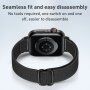 Nylonový tenký remienok s posuvnou prackou pre Apple Watch 42mm / 41mm / 40mm / 38mm - čierny