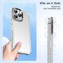 Transparentný odolný Armor kryt pre iPhone 14 Pro - neónovo ružový