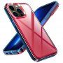 Transparentný odolný Armor kryt pre iPhone 13 Pro - neónovo ružový