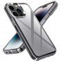 Transparentný odolný Armor kryt pre iPhone 14 Pro - sivý