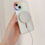Transparentný kryt s MagSafe pre iPhone 14 Pro Max - dúhový